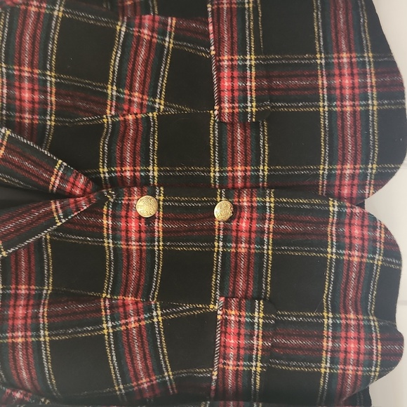J. Crew Factory Tartan Blazer with Gold Buttons, NWT - Picture 4 of 4